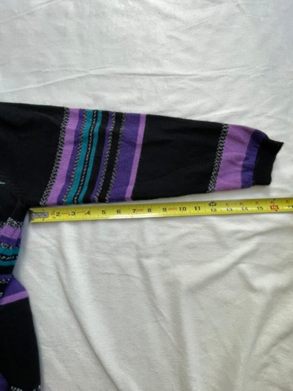 Alfred Dunner Womens Vintage Floral Embroidered Knit Sweater, Purple, Size L - Picture 11 of 12